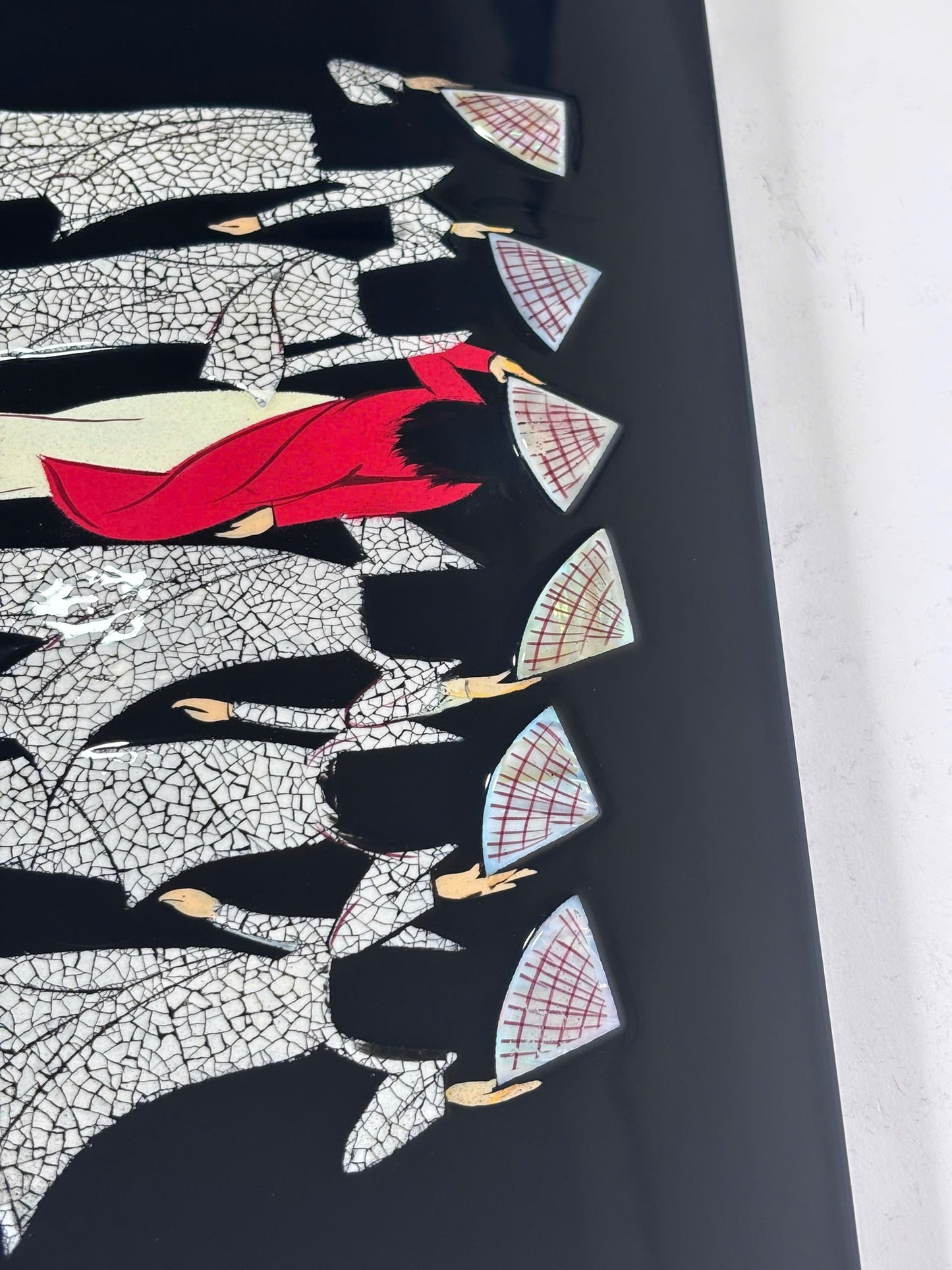 Vietnamese Ao Dai Lacquer Painting – Handmade Vietnamese Women Art, Traditional Conical Hats