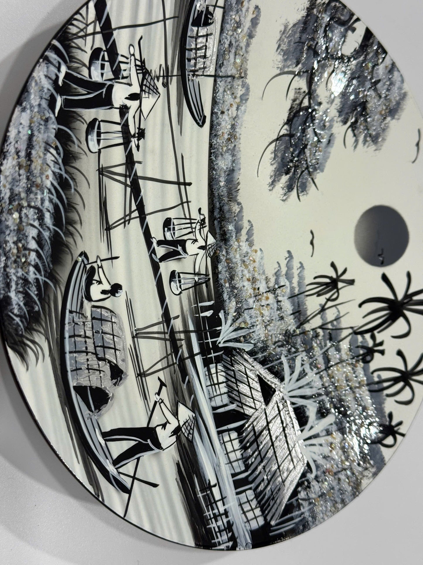 Vietnamese Lacquer Decorative Plate – Riverside Village Art