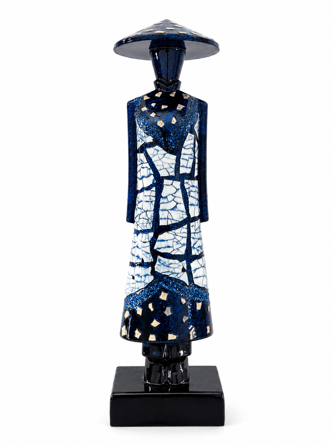 Vietnamese Ao Dai Lacquer Statue Set of 3 – Handcrafted Vietnamese Art 20cm