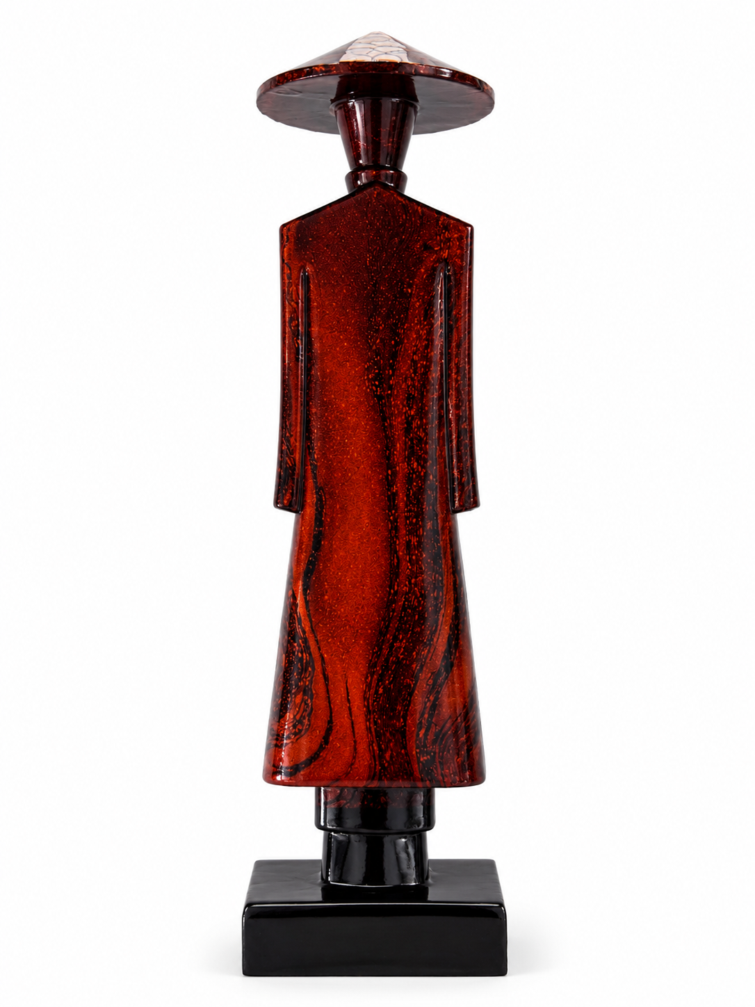 Vietnamese Ao Dai Lacquer Statue Set of 3 – Handcrafted Vietnamese Art 20cm