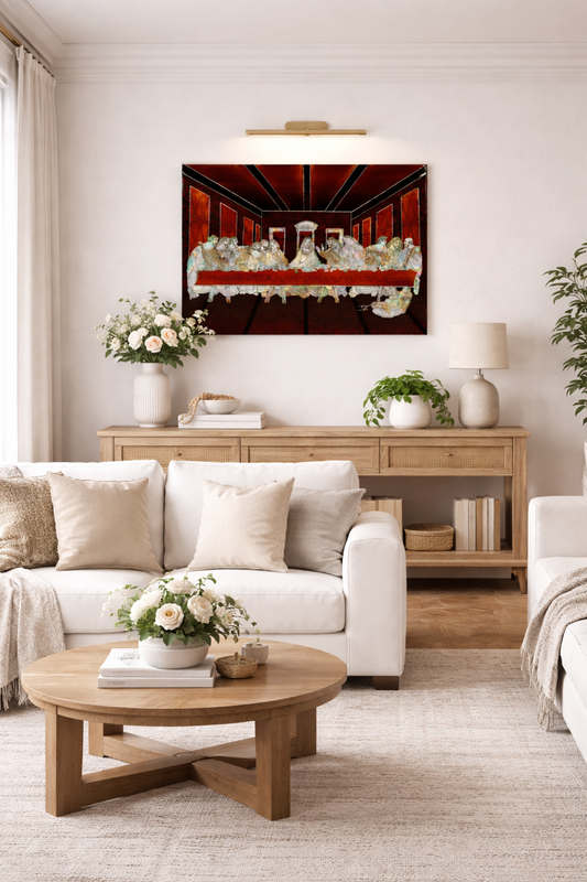 Handmade Vietnamese Lacquer Painting – The Last Supper Wall Art (30 × 40 cm)
