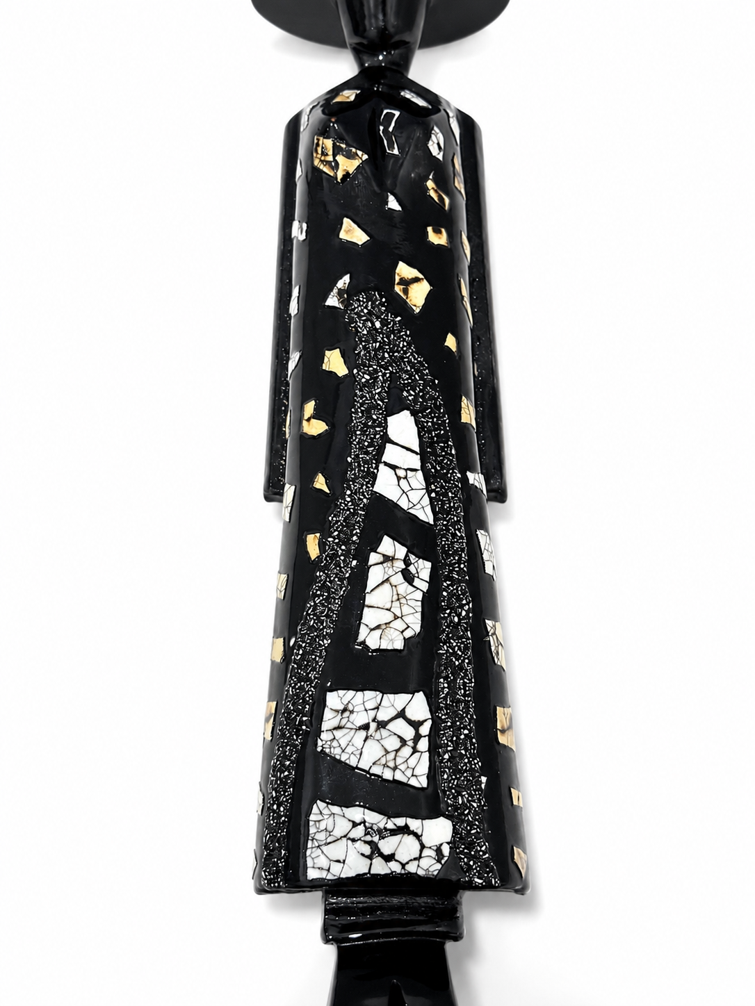 Black Eggshell Lacquer Ao Dai Lady Statue – 25 cm | Handmade Vietnamese Art