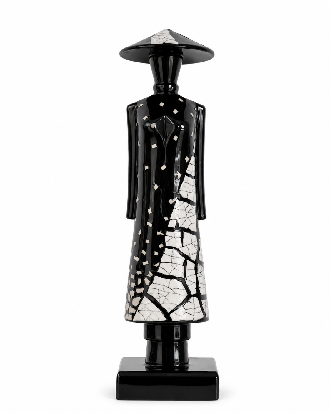 Vietnamese Ao Dai Lacquer Statue 20cm | Elegant Vietnamese Decor